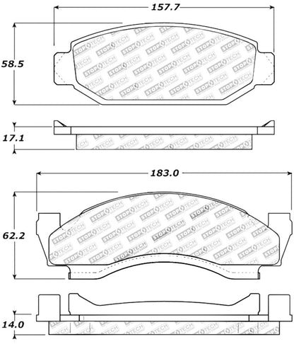 StopTech Performance 72-74 Ford Gran Torino / Ranchero / Thunderbird Front Brake Pads