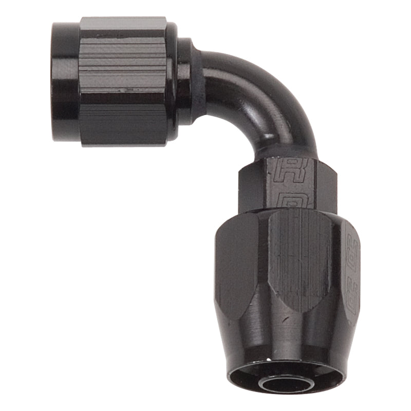 Russell Performance -4 AN Black 90 Degree Full Flow Hose End