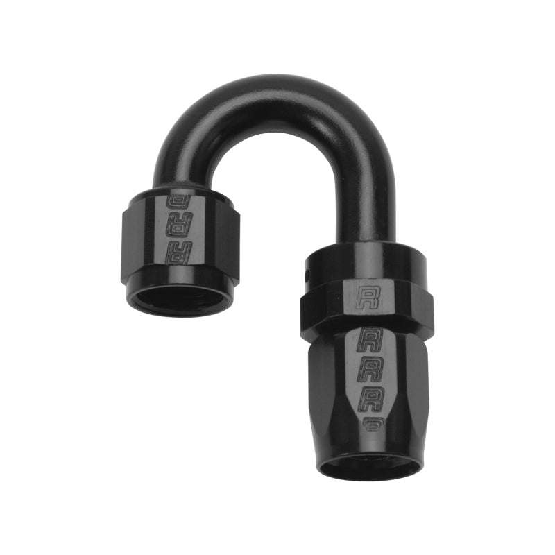 Russell Performance -6 AN Black 180 Degree Full Flow Swivel Hose End