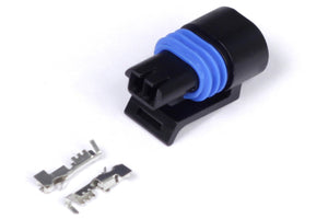 Haltech Delphi 2 Pin GM Style Coolant Temp Connector Black Plug & Pins