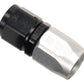 Russell Performance -10 AN Black/Silver Straight Full Flow Hose End