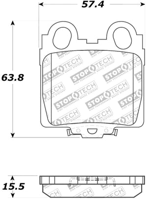 StopTech Performance 98-05 Lexus GS 300/350/400/430/450H / 00-05 IS250/300/350 Rear Brake Pads