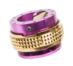 NRG Quick Release Kit - Pyramid Edition - Purple Body / Chrome Gold Pyramid Ring