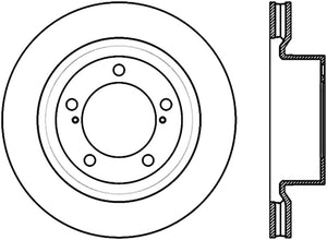 StopTech 17-18 Lexus LX SportStop Cryo Slotted & Drilled Front Left Rotor