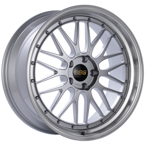 BBS LM 19x8.5 5x120 ET32 Diamond Silver Center Diamond Cut Lip Wheel -82mm PFS/Clip Required