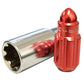 NRG 500 Series M12 X 1.5 Bullet Shape Steel Lug Nut Set - 21 Pc w/Lock Key - Red