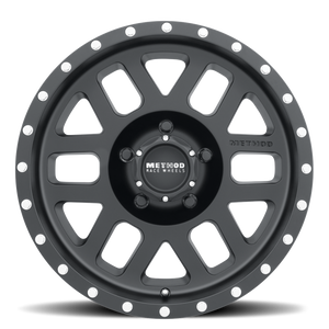 Method MR306 Mesh 17x8.5 0mm Offset 5x4.5 83mm CB Matte Black Wheel