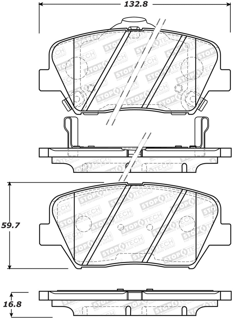 StopTech Street Brake Pads - Front