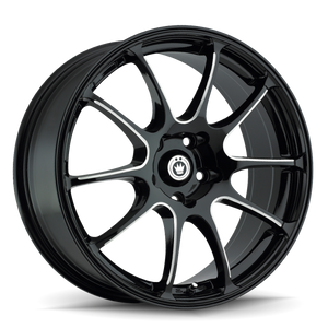 Konig Illusion 18x8 5x114.3 ET35 Black/Ball Cut Machine