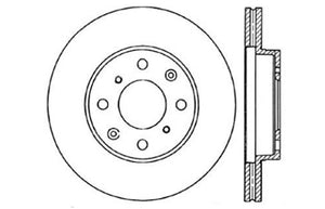 StopTech 96-00 Honda Civic DX/HX Coupe/90-00 Civic DX/LX Sedan Slotted & Drilled Left Front Rotor