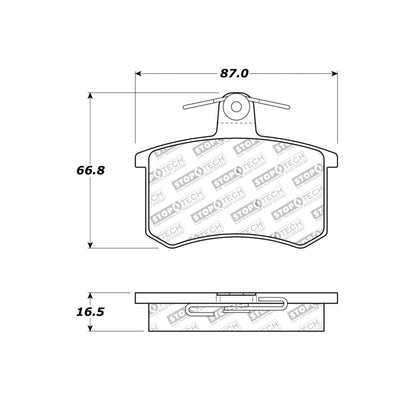 StopTech Street Touring 96-2/97 Audi A4 / 96-01 A4 Quattro / 95-98 A6 Rear Brake Pads