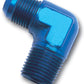 Russell Performance -6 AN to 3/8in NPT 90 Degree Flare to Pipe Adapter (Blue)