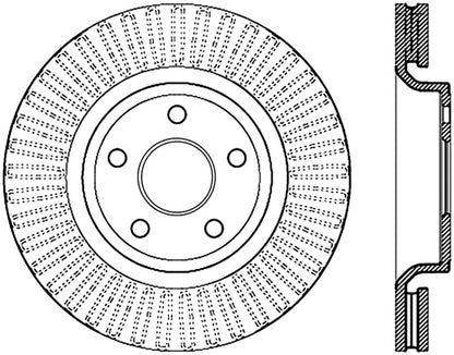 StopTech 11-13 Jeep Grand Cherokee Front Right Cryo Slotted Sport Rotor (Excludes SRT8)