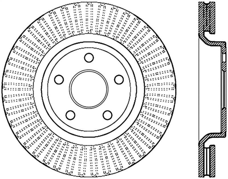 StopTech Drilled Sport Brake Rotor 11-17 Jeep Grand Cherokee (Exluding SRT8)