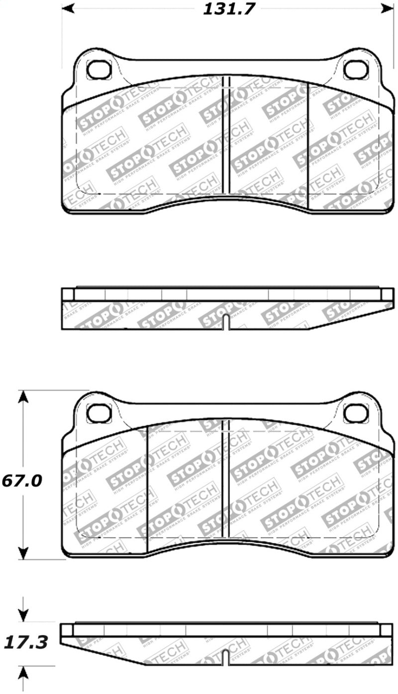 StopTech Street Select Brake Pads - 00-06 Jaguar XKR