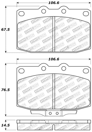 StopTech Performance 89-95 Mazda RX7 Front Brake Pads