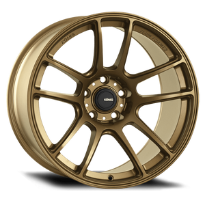 Konig Heliogram 16X8 4X100 ET38 Matte Bronze Knurled Bead Flow Formed