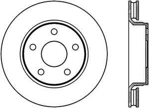 StopTech Sport Slot 07-17 Jeep Wrangler Slotted Left Front CRYO Rotor