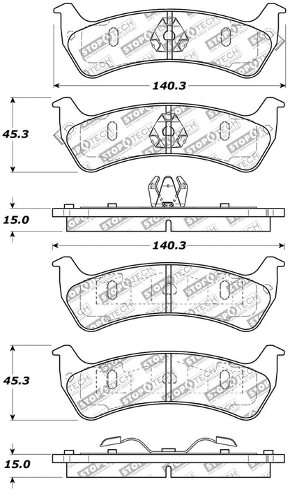 StopTech Street Select Brake Pads - Front