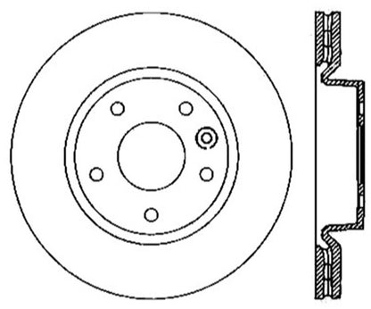 StopTech Sport Slotted (CRYO) 06-17 Land Rover Range Rover Sport Front Right Rotor