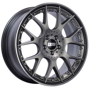 BBS CH-RII 20x8.5 5x120 ET32 Satin Platinum Center Black Lip SS Rim Prot Wheel -82mm PFS/Clip Req