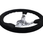 NRG Reinforced Steering Wheel (350mm / 3in. Deep) Blk Suede w/Hydrodipped Digi-Camo Spokes