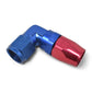 Russell Performance -12 AN Red/Blue 90 Degree Forged Aluminum Swivel Hose End