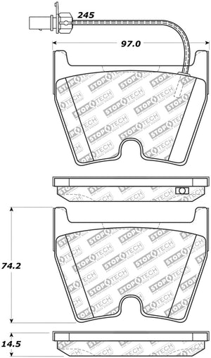 StopTech 14-18 Audi R8 w/ Iron Brakes Street Select Front Brake Pads