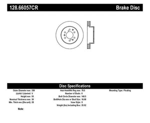 StopTech 07-11 GM Silverado 1500 Drilled Right Front Cryo Rotor