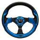 NRG Reinforced Steering Wheel (320mm) Blk w/Blue Trim