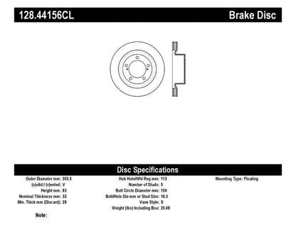 StopTech 07-19 Land Cruiser, LX570, Sequoia, Tundra Sportstop Cryo Sport Drilled Rotor, Front Left