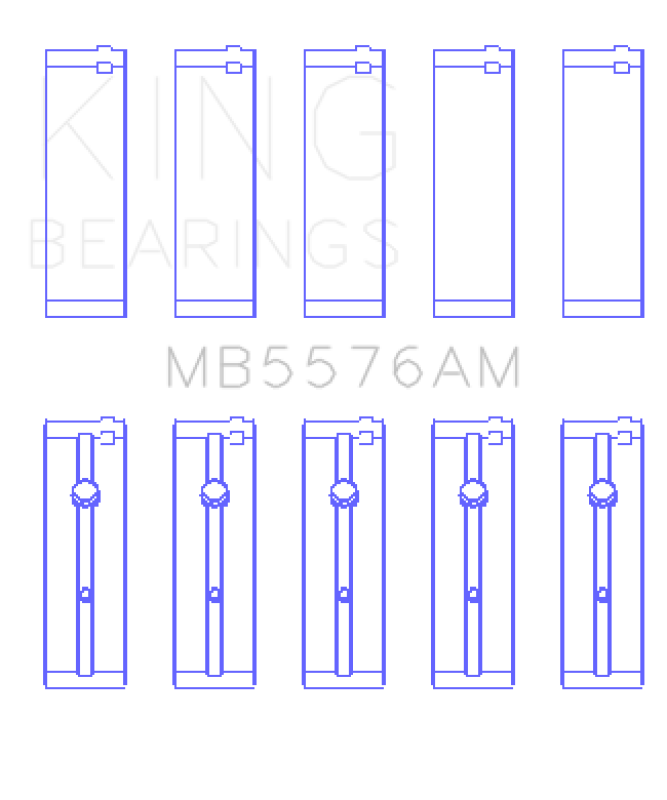 King Engine Bearings Ford J4B/J4C (Size +1.0mm) Main Bearing Set