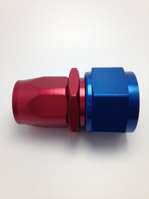 Fragola -10AN Fem. Nut x -12AN Hose Expanding Hose End - Blue/Red