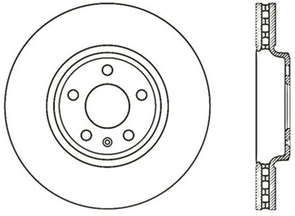 StopTech 09-10 Audi A4 / 08-10 A5 / 10 Audi S4 Front Left Slotted Cryo Rotor