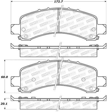 StopTech Sport Brake Pads w/Shims - Front