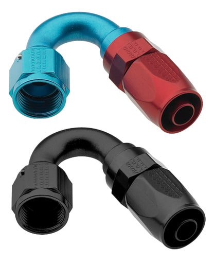 Fragola -6AN Nut x -8AN Hose 150 Degree Expanding Hose End - Blue/Red