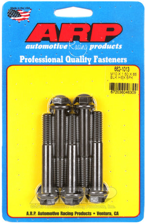 ARP M10 x 1.50 x 65 Hex Black Oxide Bolts (5/pkg)