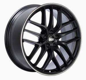 BBS CC-R 20x9 5x112 ET25 Satin Black Polished Rim Protector Wheel -82mm PFS/Clip Required