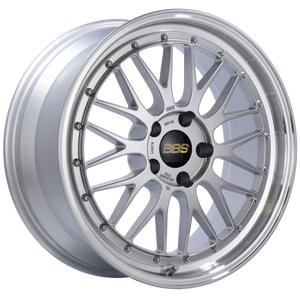 BBS LM 20x10 5x120 ET45 Diamond Silver Center Diamond Cut Lip Wheel -82mm PFS/Clip Required