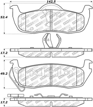 StopTech 05-10 Jeep Grand Cherokee Street Select Rear Brake Pads