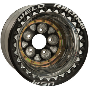 Weld Magnum Pro 16x16 / 5x5 BP / 4in. BS Black/Polished Wheel - Ultralite Black Double Beadlock