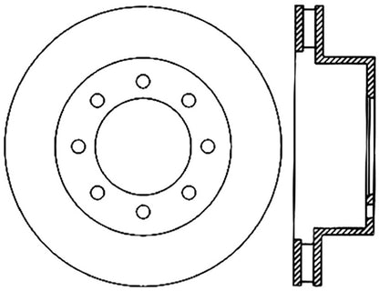 StopTech Power Slot 06-08 Dodge Ram 1500 / 03-08 Ram 2500/3500 All Front Left Slotted CRYO Rotor