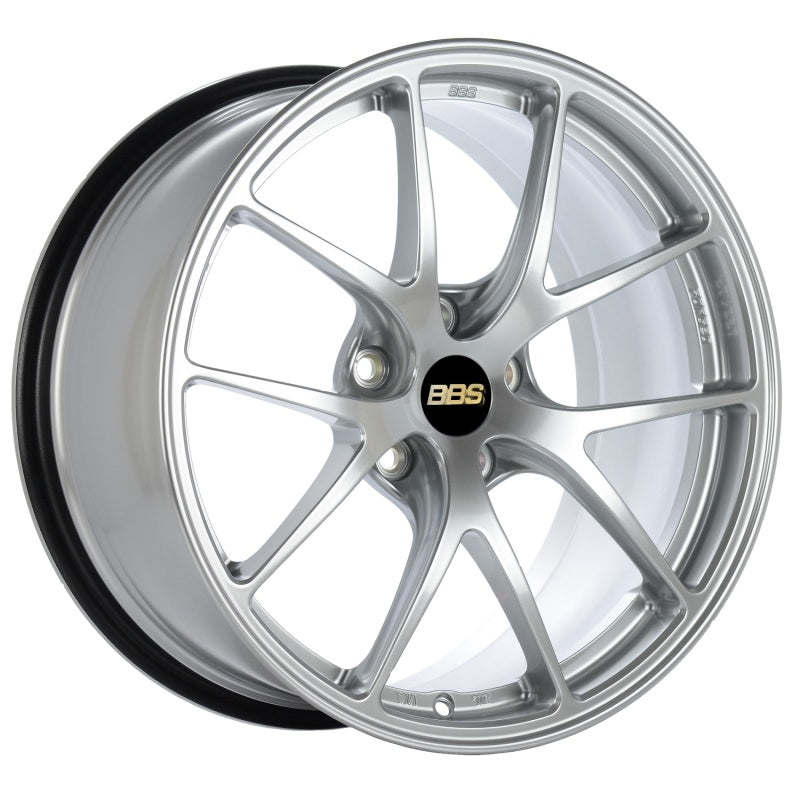 BBS RI-A 18x9.5 5x120 ET27 Diamond Silver Wheel -82mm PFS/Clip Required