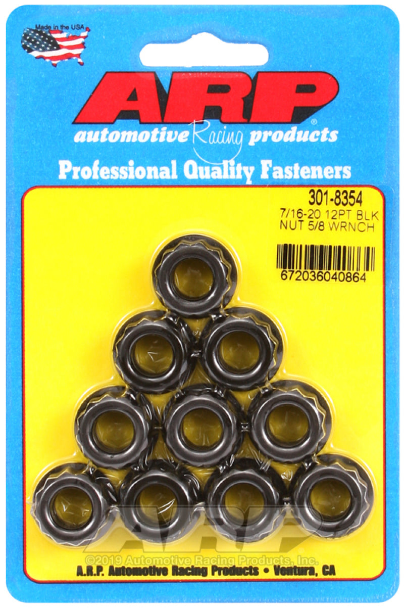 ARP 7/16-20 5/8 Socket 12 pt Nut Kit