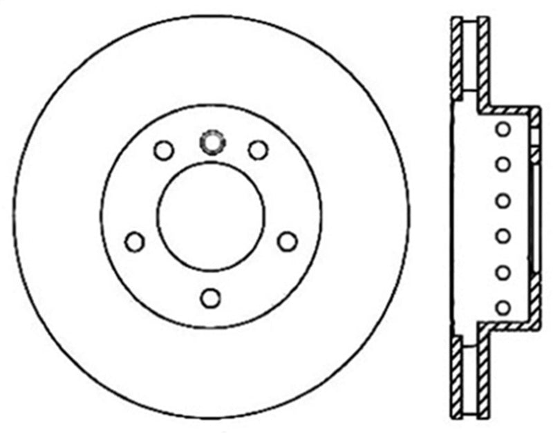 StopTech 04-10 BMW 5-Series & 6-Series Drilled Left Front Rotor