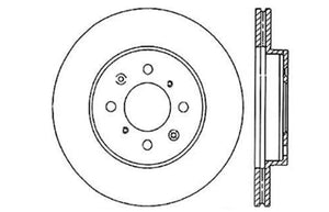 StopTech 90-01 Integra (EXC Type R) / 90-05 Honda Civic Cross Drilled Right Front Rotor