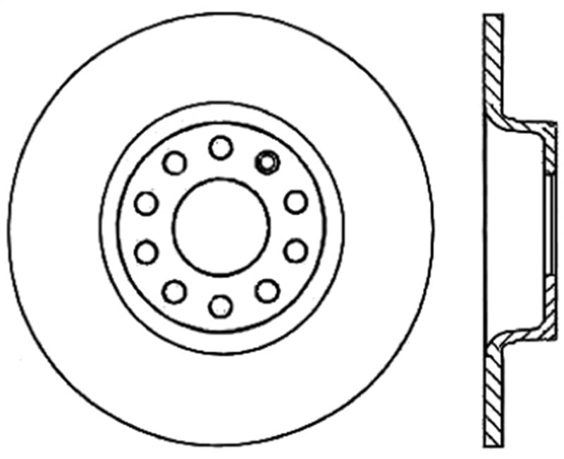 StopTech 06-11 Audi A3 / 06-09 VW GTI Mk V / 05-10 Jetta (Exc Wagon) Drilled Right Rear Rotor