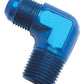 Russell Performance -6 AN to 1/8in NPT 90 Degree Flare to Pipe Adapter (Blue)