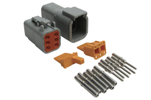 Haltech Matching Set of Deutsch DTM-6 Connectors 7.5 Amp Plug & Pins