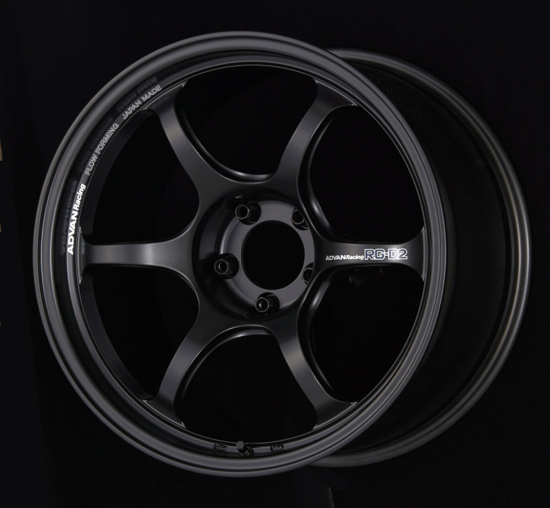 Advan RG-D2 17x7.5 +50 5-100 Semi Gloss Black Wheel